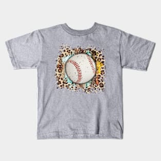 Leopard print baseball Kids T-Shirt